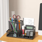 Organiseur de bureau en métal noir – 3 compartiments