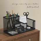 Organiseur de bureau en métal noir – 3 compartiments