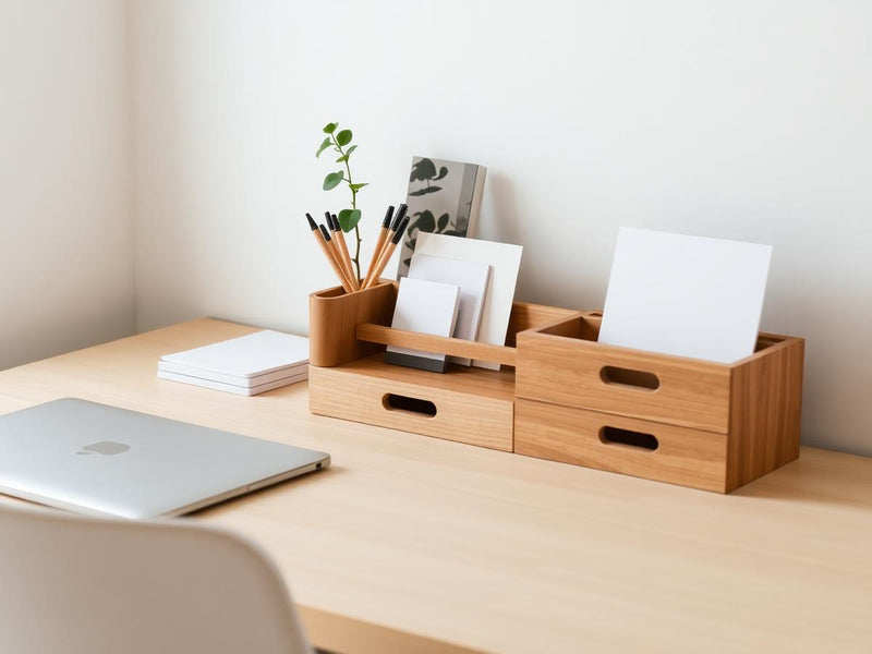 Le bureau de Camille avec son DeskNest installé